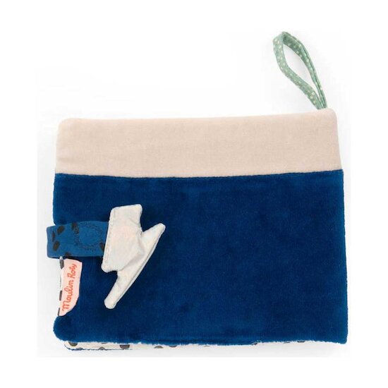 Puce & Pilou Album photo textile Bleu  de Moulin Roty Puce & Pilou Album photo textile Bleu  de Moulin Roty