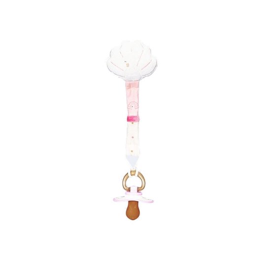 Baby Swan Attache-sucette Blanc/rose  de Sauthon Baby's Sweet Home