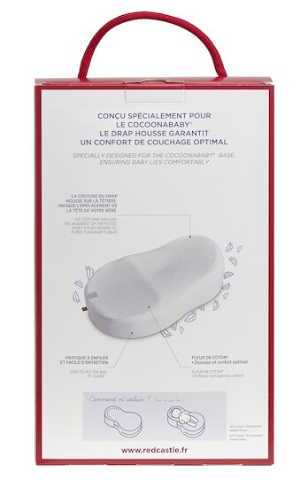 Cocoonababy® Drap housse Fleur du coton® Blanc  de Red Castle Cocoonababy® Drap housse Fleur du coton® Blanc  de Red Castle