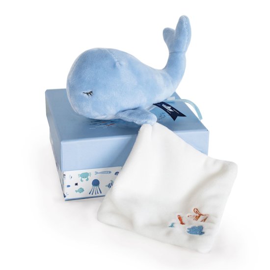 Baleine avec Doudou Bleu  de Doudou et Compagnie