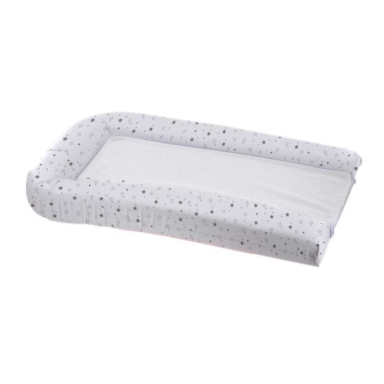 Matelas à langer PVC + 2 éponges amovibles Blanc imprimé étoile  de Domiva