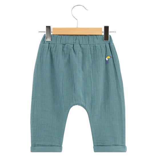 Pantalon mousseline Little Friends Vert 6 mois de P'tit bisou