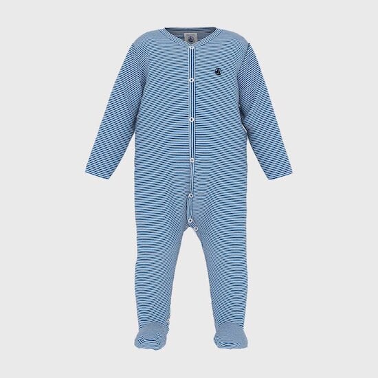 Pyjama à rayures en coton Delphinium  de Petit Bateau