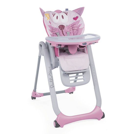 Chaise Polly 2 Start 4 roues Miss Pink  de Chicco