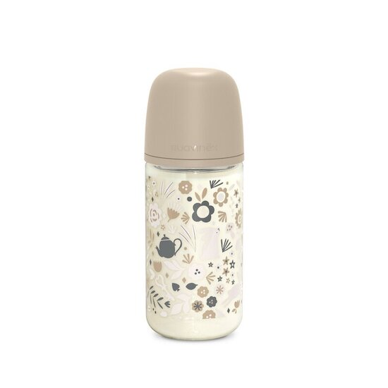 Biberon en verre avec tétine SX Pro Wonderland Beige 240 ml de Suavinex