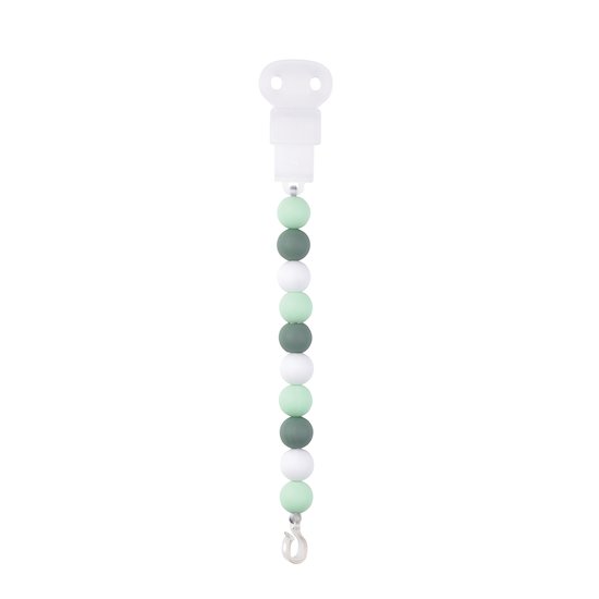 Attache sucette menthe/blanc  de Nattou
