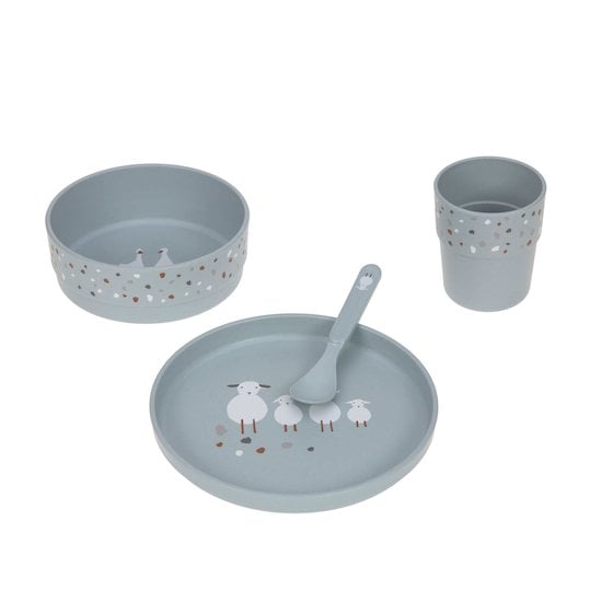 Tiny Farmer Coffret Repas Enfant Mouton & Oie Bleu  de Lässig
