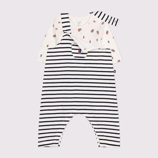Salopette et body en coton   de Petit Bateau Salopette et body en coton   de Petit Bateau