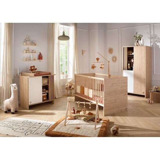 Chambre Tokyo : Lit 70x140 + Commode + Armoire   de Sauthon Baby's Sweet Home