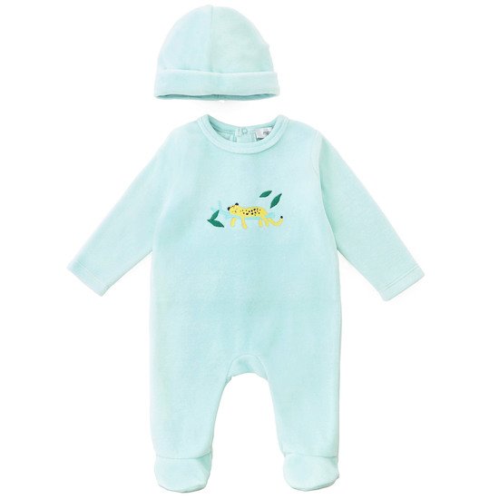 Pyjama et bonnet collection Petit Léopard   de Marèse