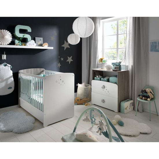 Luna Lit 60x1 Blanc Gris De Sauthon Baby S Sweet Home Lits 60x1 Non Evolutifs Aubert Luna Lit 60x1 Blanc Gris De Sauthon Baby S Sweet Home Lits 60x1 Non Evolutifs Aubert