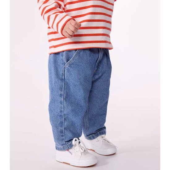 Pantalon en denim Ultra Bleach  de Petit Bateau Pantalon en denim Ultra Bleach  de Petit Bateau