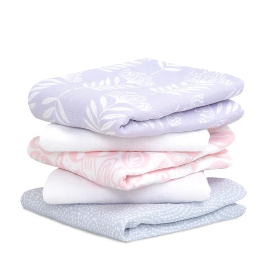 Lot de 5 Langes Musy 60x60 Damsel  de aden + anais essentials