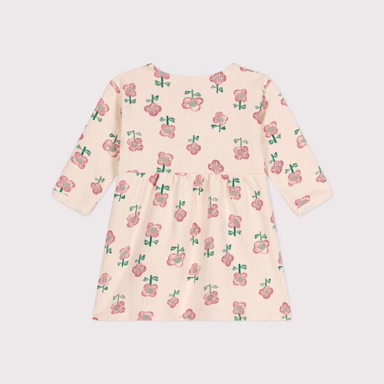 Robe manches longues jaune avalanche / blanc daisy  de Petit Bateau Robe manches longues jaune avalanche / blanc daisy  de Petit Bateau