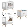 Chambre Nautis Trio : Lit évolutif 70 x 140 cm + Commode + Plan à langer
