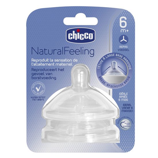 2x tétine NaturalFeeling  Débit céréales de Chicco