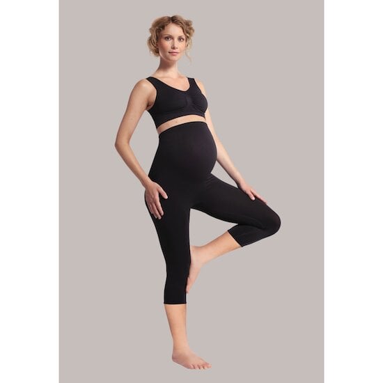 Legging de Grossesse soutien & confort 3/4 Noir S de Carriwell