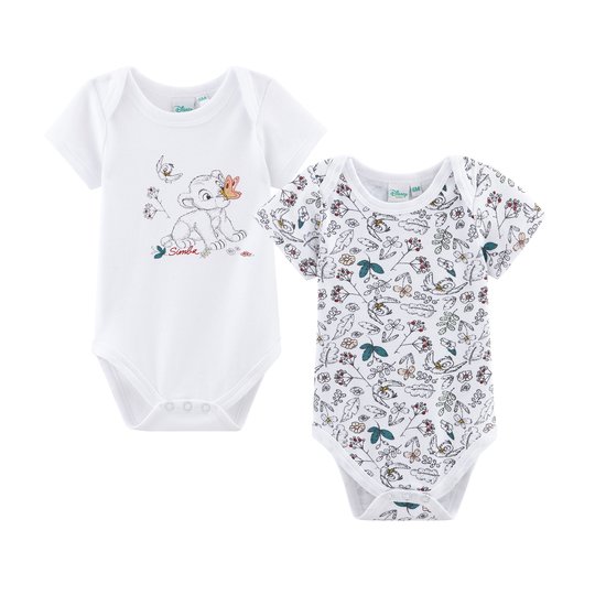 Lot De 2 Bodies Bebe Garcon Simba De Disney Baby Collections Bebe Ete Aubert