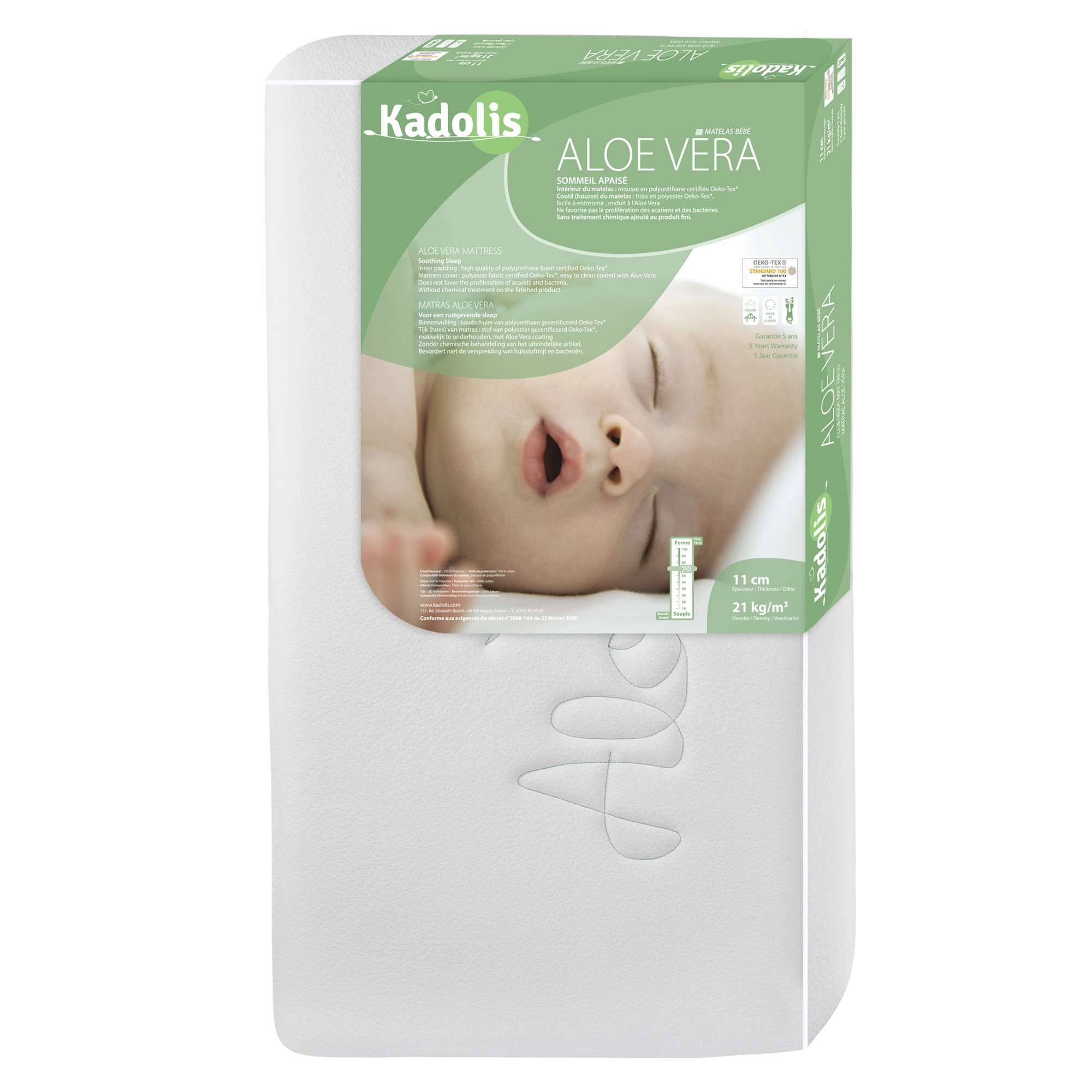 Pack de 2 Alèses Coton pour Lit Bébé 120 x 60 cm - Kadolis