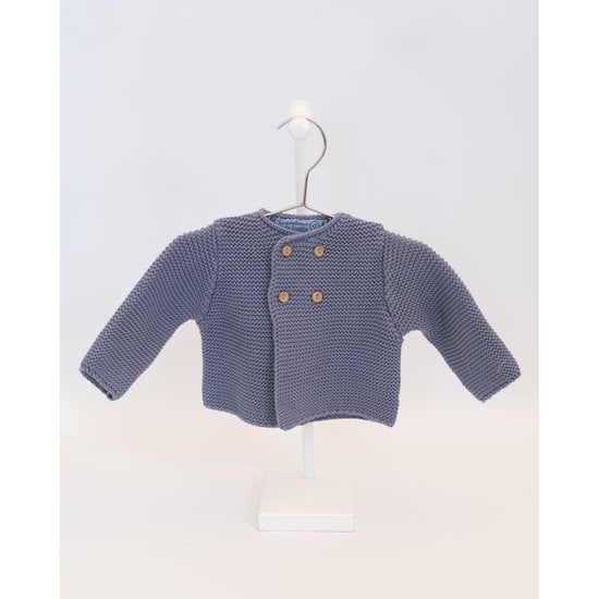 Cardigan en coton Bleu Orage  de La Manufacture de Layette