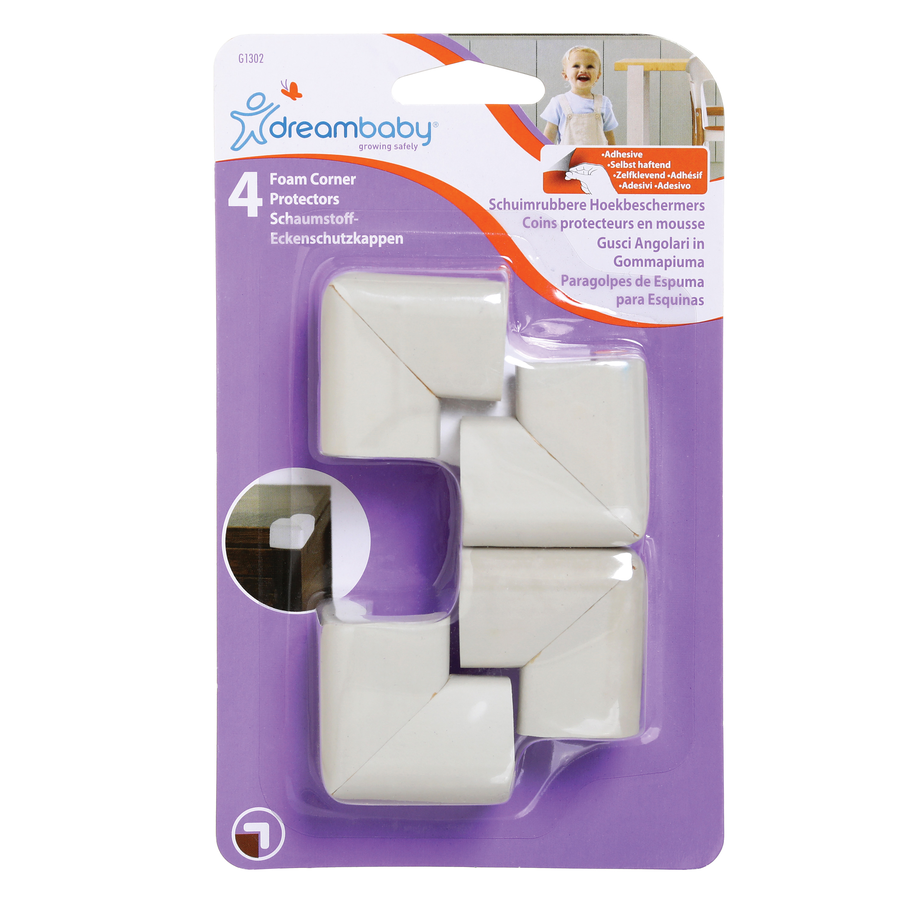 Protege Coin En Mousse X4 Gris De Dreambaby Securite Domestique Aubert Belgique
