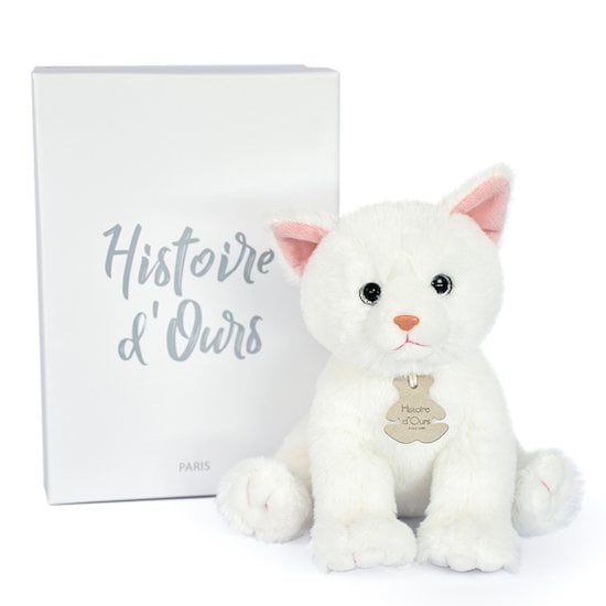 Bébé Chat Blanc 18 cm de Histoire d'ours