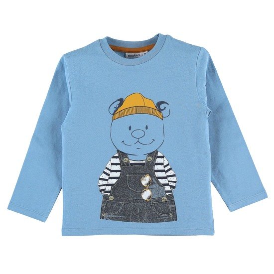 T-shirt Nouky Bord de mer Bleu 6 mois de Noukies