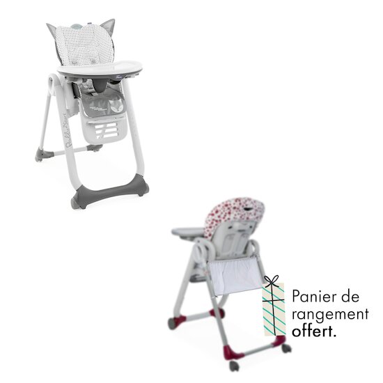 Offre Chicco : Un panier de rangement offert pour l'achat d'une chaise haute Polly 2 Start !   de Chicco