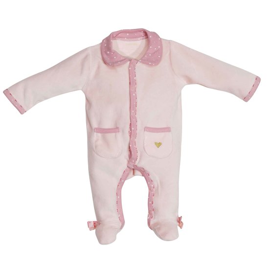 Mila Pyjamas Velours Rose 3 mois de Sauthon Baby's Sweet Home