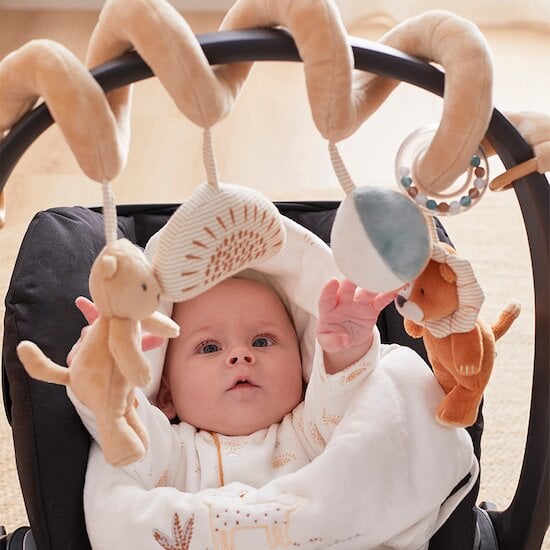 JYSPORT Jouet lit bébé - spirale d'activités - poussette, siège auto -  Jouet en peluche suspendu pour bébé - de 0 à 36 mois Taille unique ours