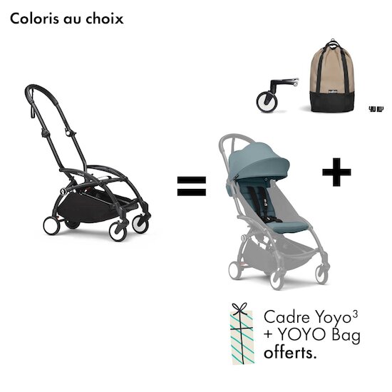 Offre Stokke : Pack 6+ et Yoyo Bag OFFERTS pour l'achat d'un cadre Yoyo³ + Pack nouveau-né   de Stokke®