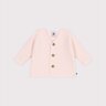 Cardigan tricot point mousse en coton