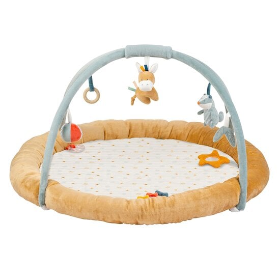 Félix et Léo Tapis pouf d'éveil avec arches Beige  de Nattou