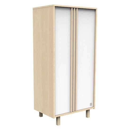 Nature Armoire 2 Portes Chêne Velours - blanc  de Sauthon Baby's Sweet Home Nature Armoire 2 Portes Chêne Velours - blanc  de Sauthon Baby's Sweet Home