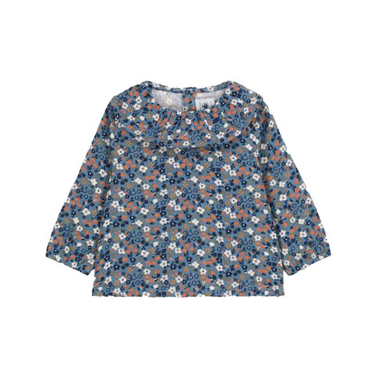 Blouse manches longues imprimée en gaze de coton Rover  de Petit Bateau