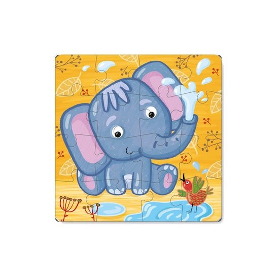 Puzzle 16 éléments Éléphant  de Dodo