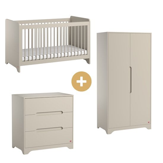 Chambre Ova : Lit bébé 70 x 140 cm + Armoire + Commode   de Vox Chambre Ova : Lit bébé 70 x 140 cm + Armoire + Commode   de Vox