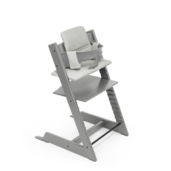 Tripp Trapp® Pack Chaise haute + Baby Set + Coussin Gris Tempête / Nordic  de Stokke® Tripp Trapp® Pack Chaise haute + Baby Set + Coussin Gris Tempête / Nordic  de Stokke®