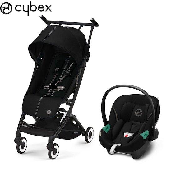 Pack Poussette Libelle 2 + Siège Auto Aton S2 i-Size Moon Black  de CYBEX