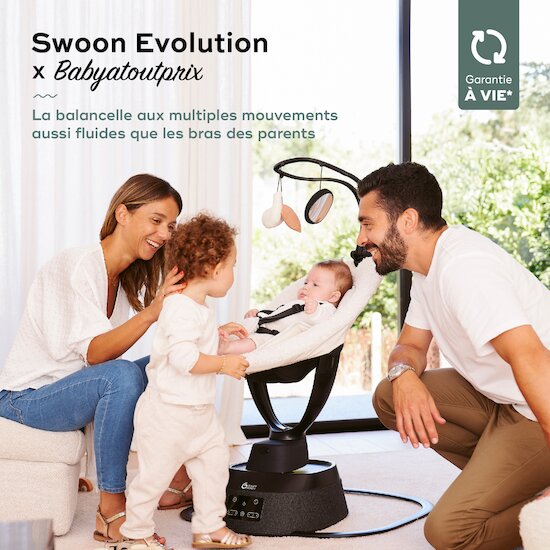 Balancelle Swoon Evolution Curl white x Babyatoutprix  de Babymoov Balancelle Swoon Evolution Curl white x Babyatoutprix  de Babymoov
