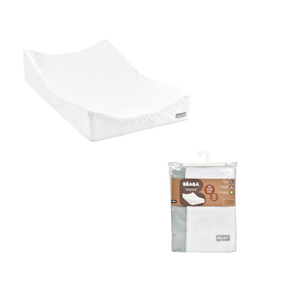 Pack Sofalange Matelas à langer + Housse Vert d'eau  de Béaba