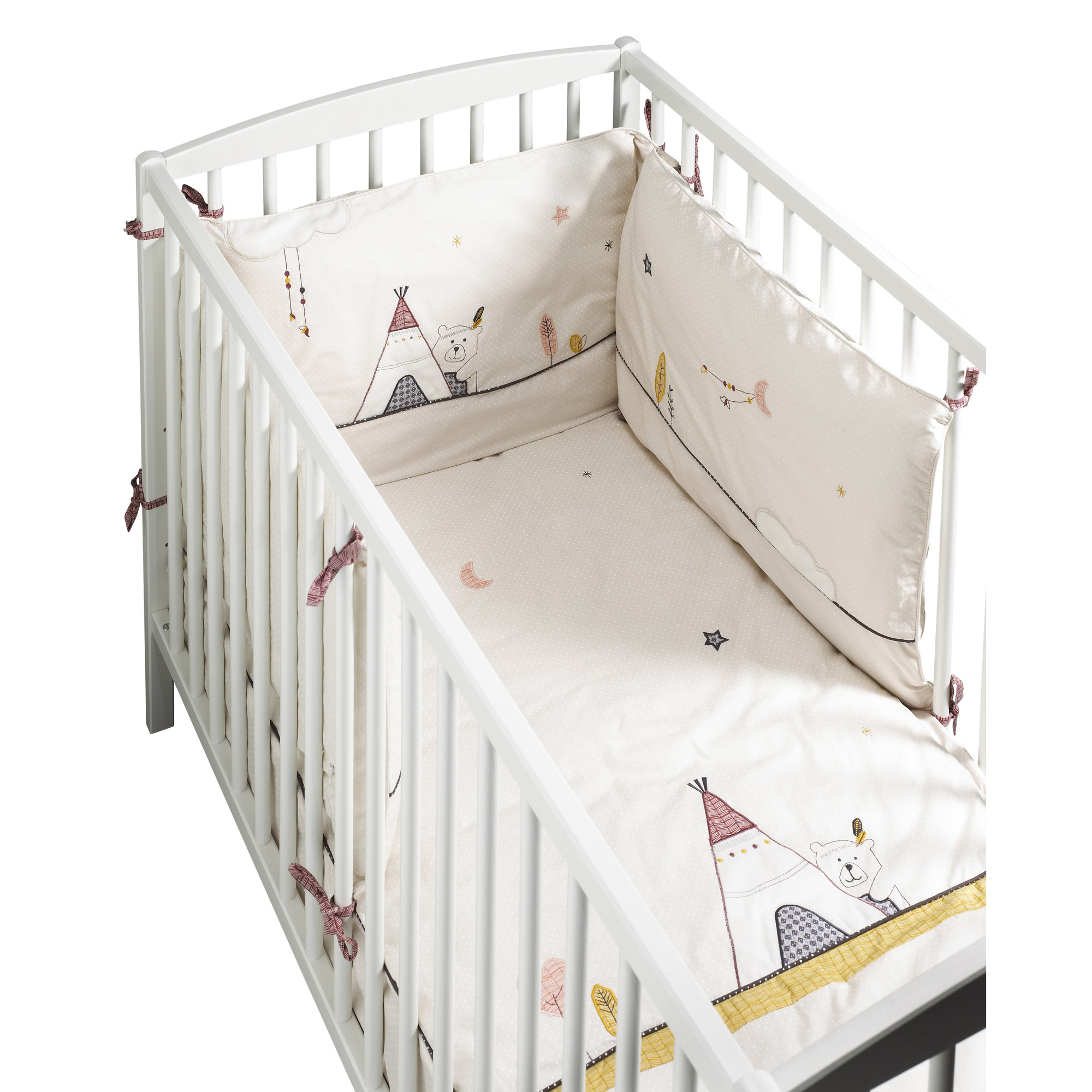 Timouki Edredon Blanc 60 X 1 Cm De Sauthon Baby S Sweet Home Edredons Aubert