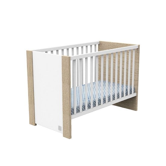 Antonin Lit Bébé Bois / Blanc 60 x 120 cm de Sauthon Baby's Sweet Home