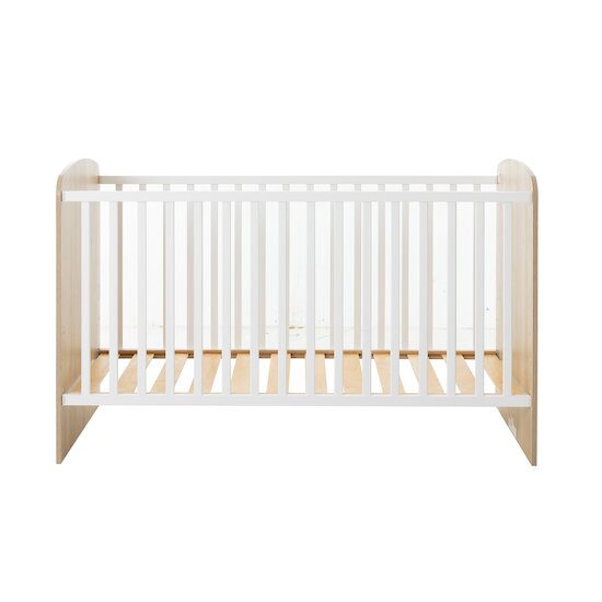 Basile Lit Bébé Évolutif Châtaignier naturel et Blanc 70 x 140 cm de Galipette Basile Lit Bébé Évolutif Châtaignier naturel et Blanc 70 x 140 cm de Galipette