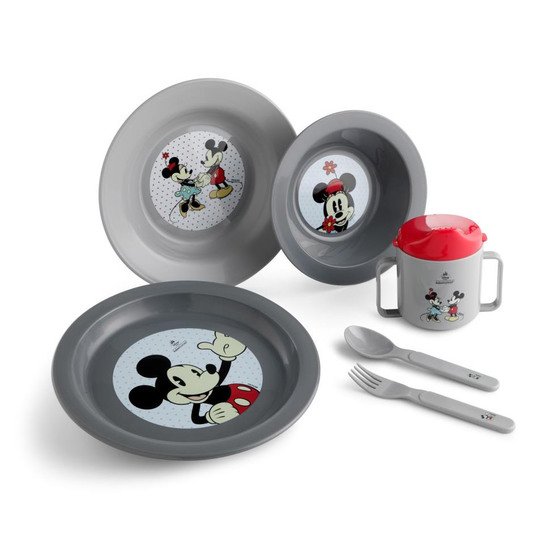 Coffret repas Mickey et Minnie Gris  de Aubert concept