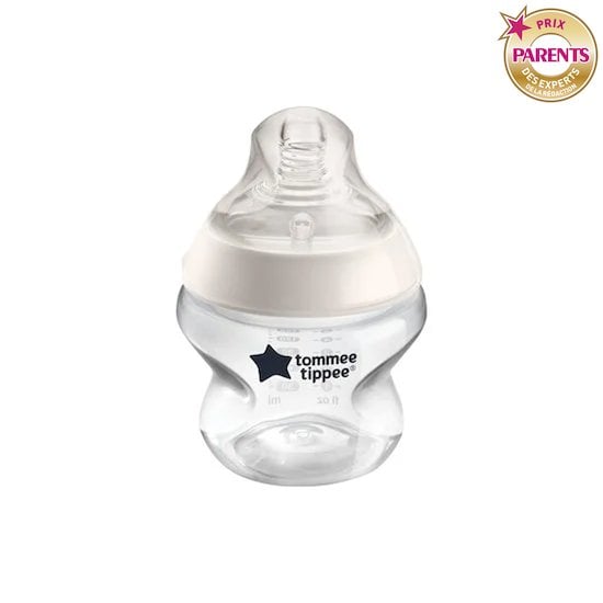 Biberon Closer to Nature Transparent 150 ml - débit lent de Tommee Tippee