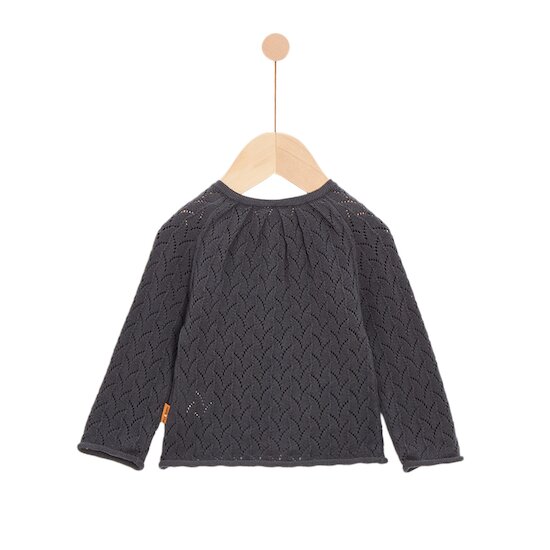 Cœur de pain d'épice Cardigan Grey Sweet Carbon  de P'tit bisou