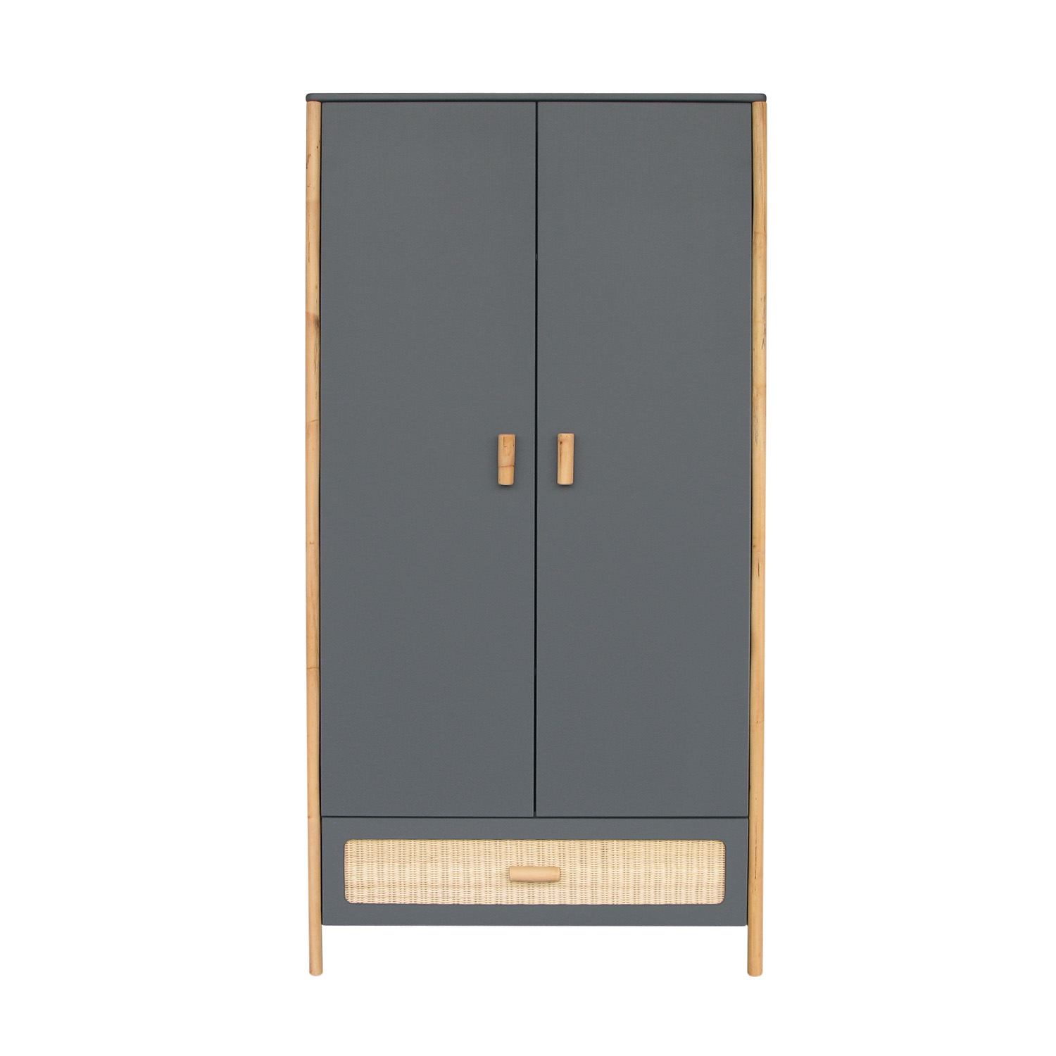 Océania armoire 2 portes tressage rotin Silex Théo, Armoires 2 portes