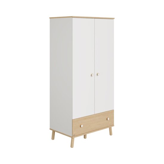 Ylvie Armoire 2 portes Blanc Craie/Beige Bouleau  de Paidi