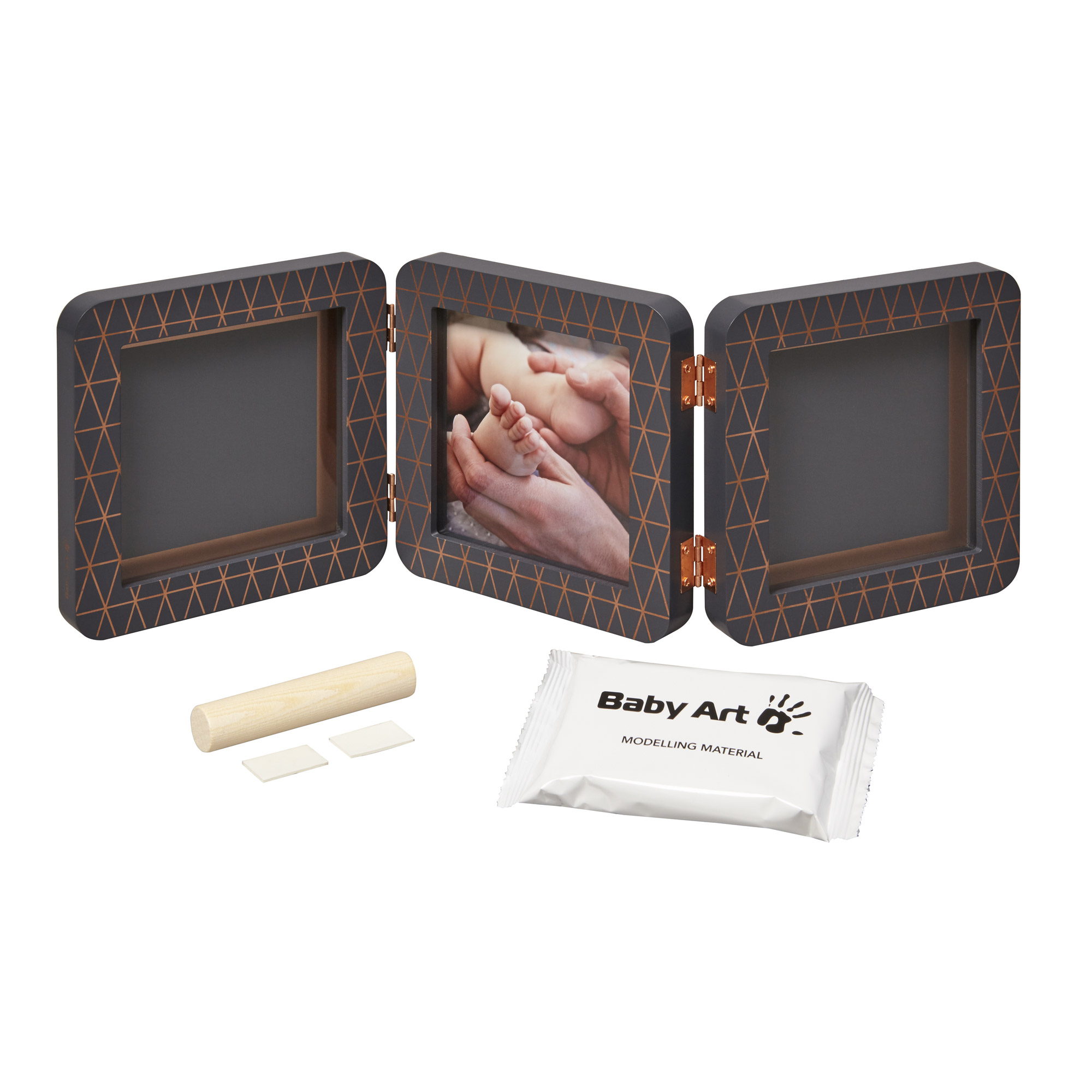 My Baby Touch Cadre 3 Volets Bois Ceruse De Baby Art Baby Art Aubert